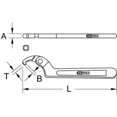 BRONZEplus Gelenk-Hakenschlüssel ø115-170mm