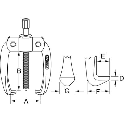BASIC Universal-Abzieher 2-armig, 20-200mm