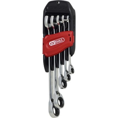 GEARplus® RINGSTOP-Ratschenringmaulschlüssel-Satz, abgewinkelt, 5-teilig
