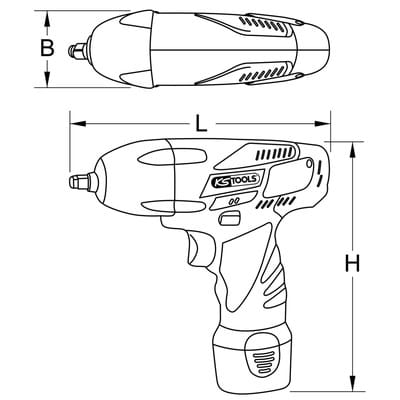 3/8" Akku-Schlag-Schrauber, 117N·m, 1.870 U/min, mit 2 Akkus und 1 Ladegerät