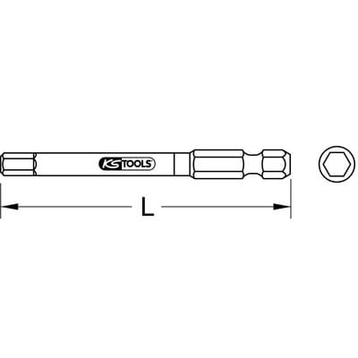1/4" TORSIONpower Bit Innen6kant, 75mm, 3mm
