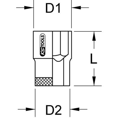 3/8" TITANplus Sechskant-Stecknuss, 1.1/16''