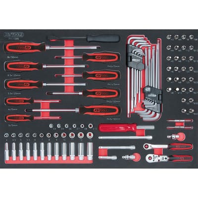 SCS 1/4" Steckschlüssel-Satz, 95-teilig in 1/1 Systemeinlage