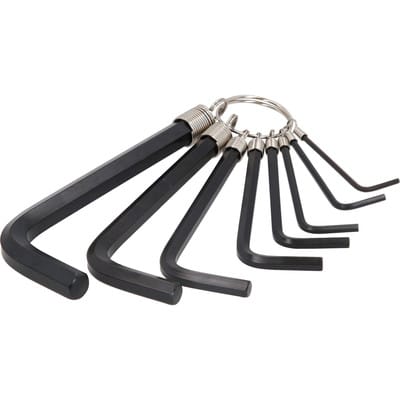 Innensechskant-Winkelstiftschlüssel-Satz am Ring, 8-teilig 2-10mm
