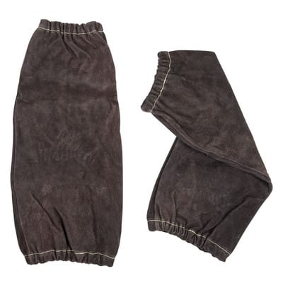 Lederärmel, dunkelbraun, 2er Pack