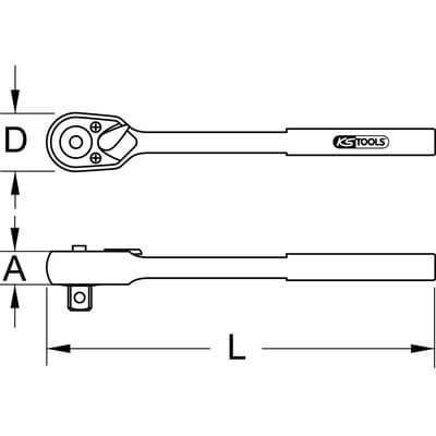 3/8" TITANplus Umschaltknarre, 30 Zahn