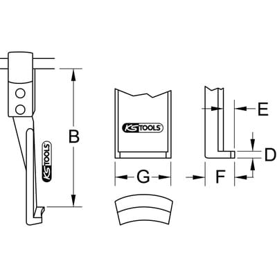 Schnellspann-Abzieherhaken, 220mm, D=5mm