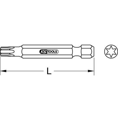 1/4" Bit Torx, 50mm, T3, 5er Pack