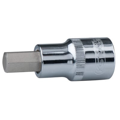 1/2" CHROMEplus Bit-Stecknuss Innensechskant, kurz, 1/4''