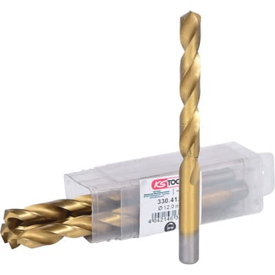 Spiralbohrer HSS TiN ø12mm, 5er Pack