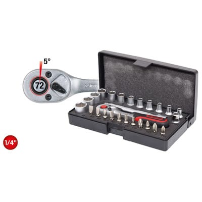 1/4" Steckschlüssel-Satz, 26-teilig