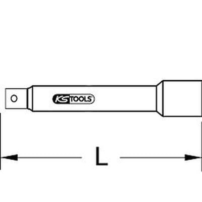3/8" Verlängerung mit Schutzisolierung, 250mm