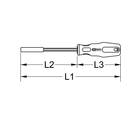 1/4" EDELSTAHL Bit-Schraubendreher, 206mm