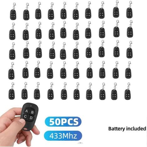 Lot De 10 Télécommandes Sans Fil 433 Mhz Pour Ouvre-porte De Garage Électrique (duplicateur De Télécommandes).