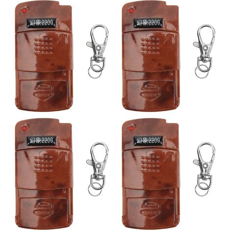 Télécommande Universelle 330mhz Toivize Clonage 4 Canaux Pour Portail Garage Compatible Pt1527 Et Pt2262 Lot De 4