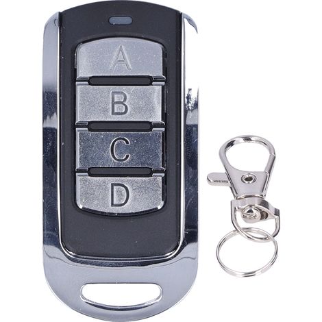 Télécommande Universelle Portail Garage 4 Boutons Code Tournant 287-868 Mhz Cr2032 Intégrée Aluminium Compacte