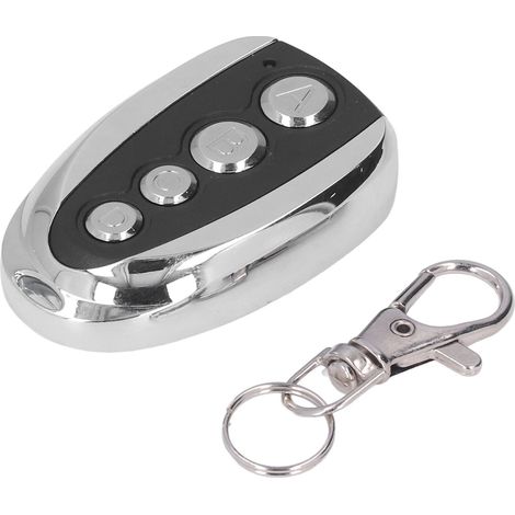 Télécommande Universelle 433mhz - Porte De Garage Ev1527 - 4 Boutons, Pile Intégrée 12v, Design Compact Aluminium