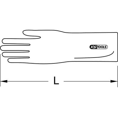 Elektriker-Schutzhandschuh mit Schutzisolierung, Stärke 1, Kl. 0, rot, Größe 10