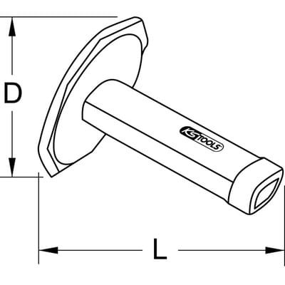 Handschutzgriff für Meißel, Meißel 23x13mm