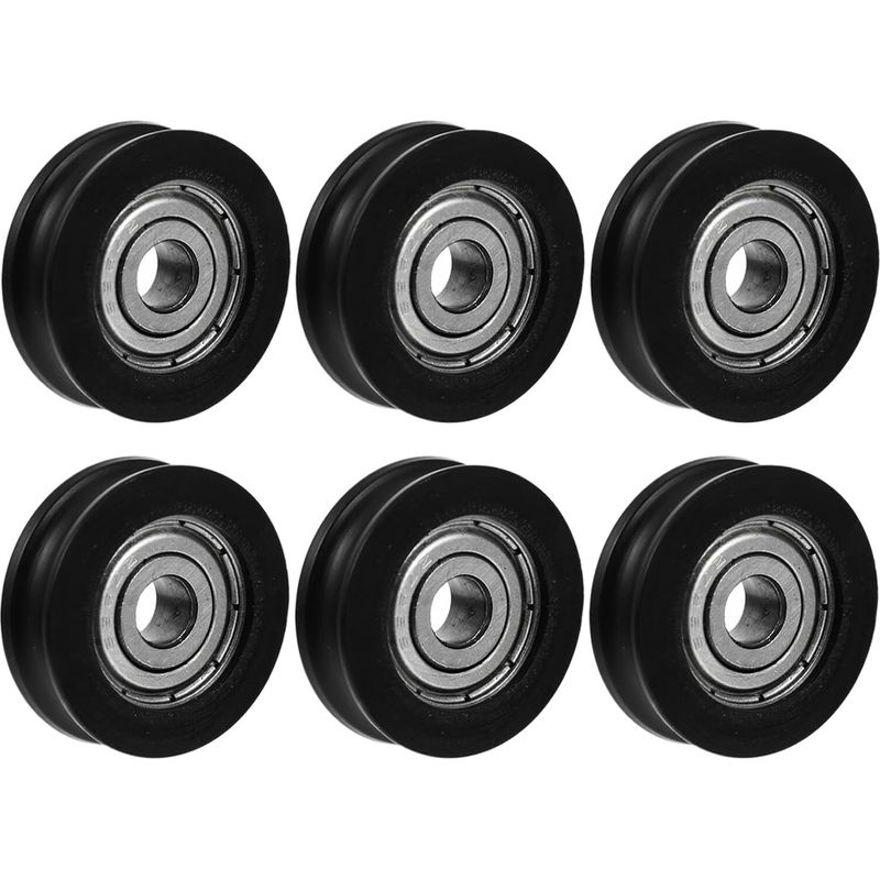U-nut-rolle Für Schiebetüren, Schwarze Führungsrollen 5 X 20 7 Mm, 6er-pack, Lager