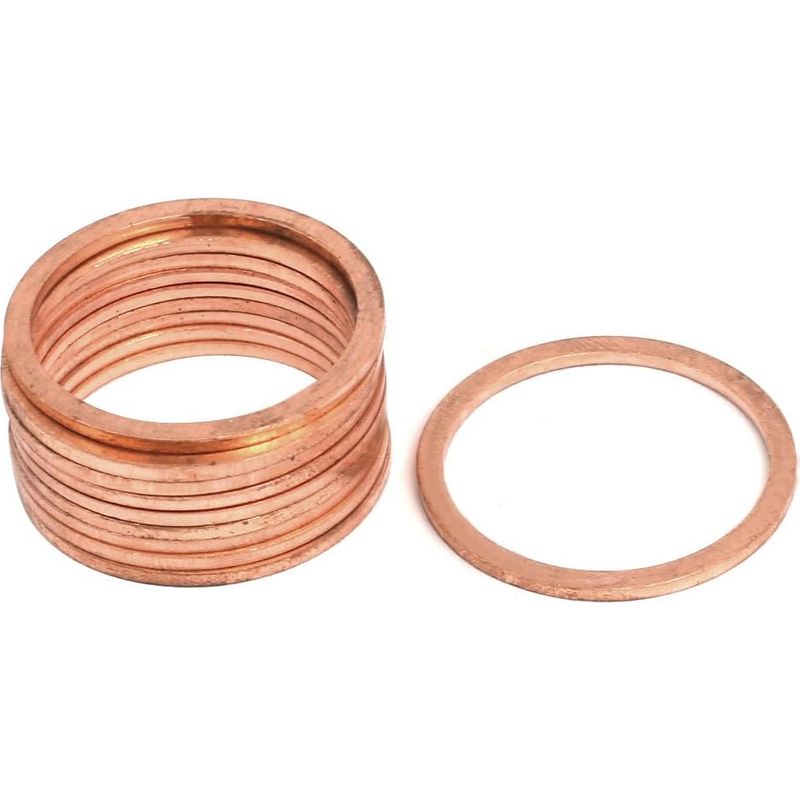 10 Stück 27 Mm X 32 Mm 1,5 Mm Kupferflanschring