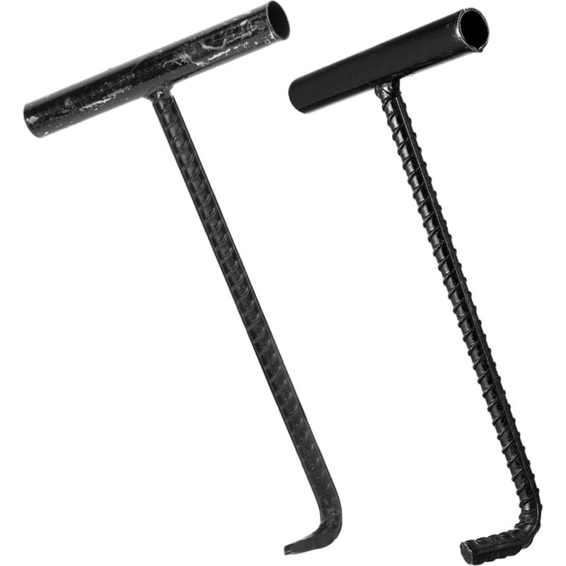 Garvalon 2 Stahl-t-haken Für Kanaldeckel