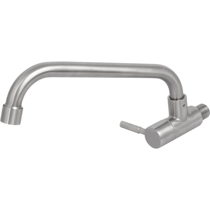 1/2bsp 304 Edelstahl Wandhalterung Drehwaschbecken Becken Wasserhahn (05a38bf21120177df70c98cf350b