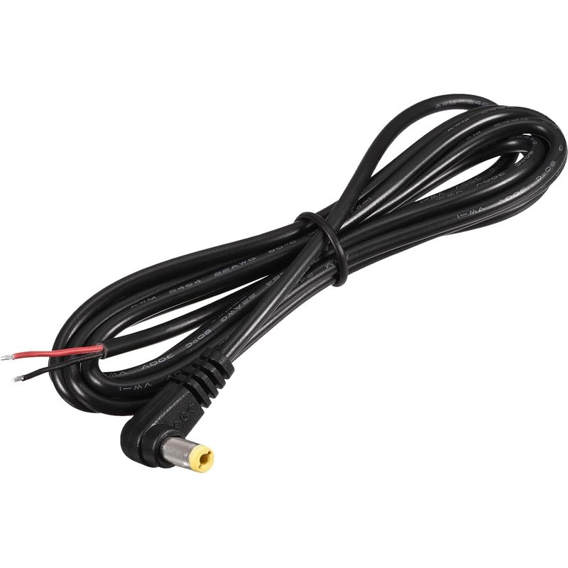 Paquet De 2 Câbles Courant Dc Droits À 90° Pour Caméra Cctv 5,5 Mm X 2,1 1,5 M