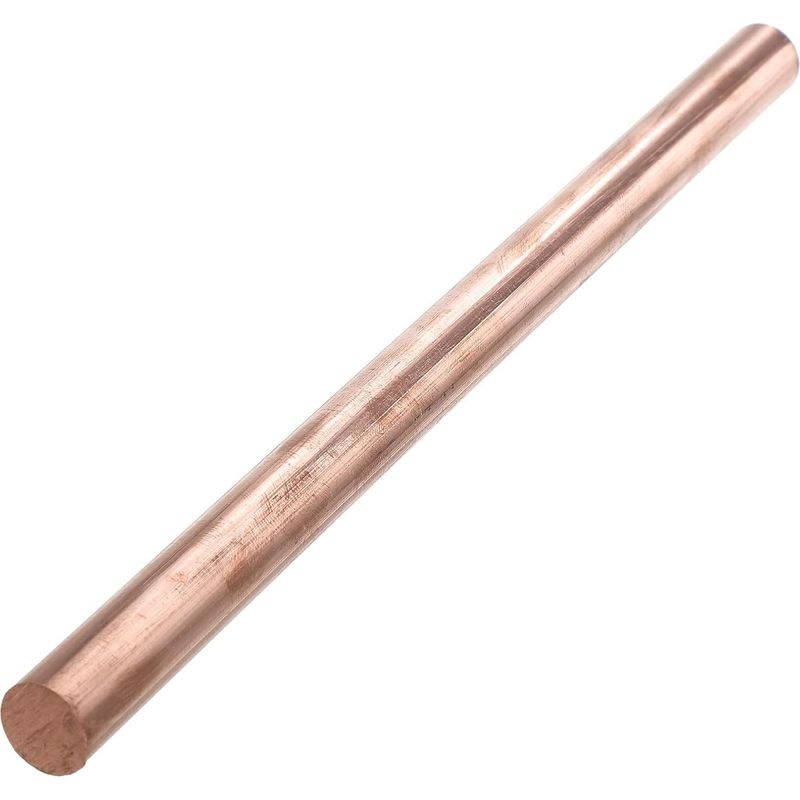 Tige De Cuivre 12 Mm Diamètre Et 25 Cm Longueur, Barre Polyvalente Pour L'Artisanat Le Travail Des
