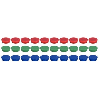 Magnet-Set, Ø 25mm, grün, 10er Pack