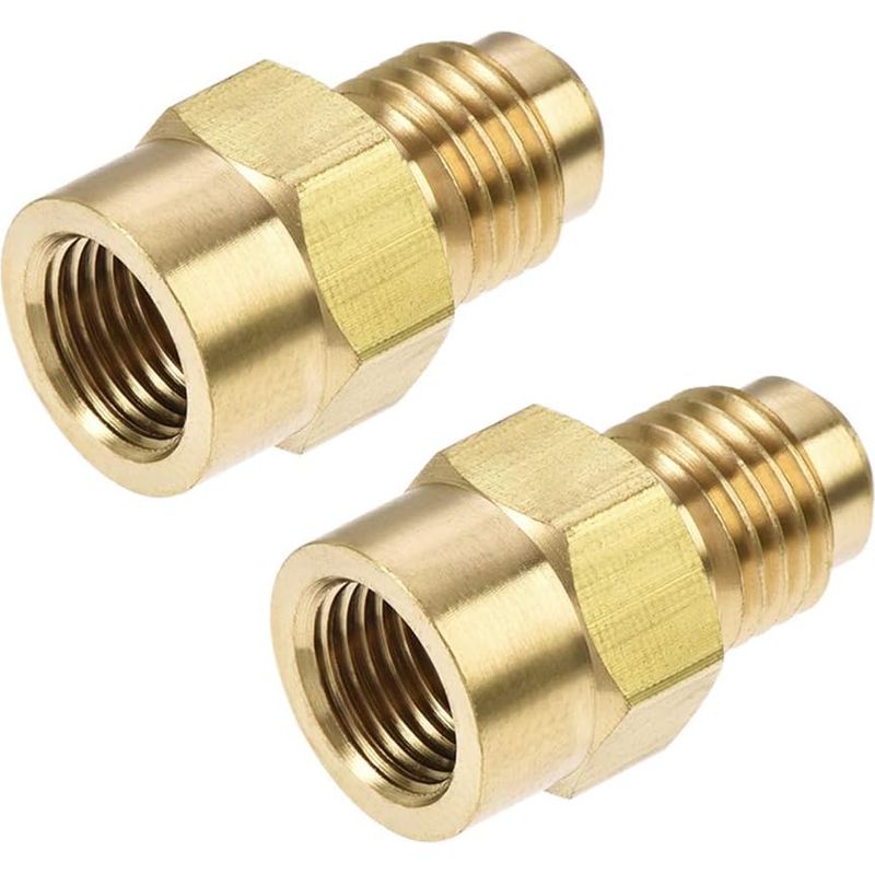Pcs Messing Rohrverschraubung, 1/4 Sae Flare Außengewinde 1/8npt Innengewinde,