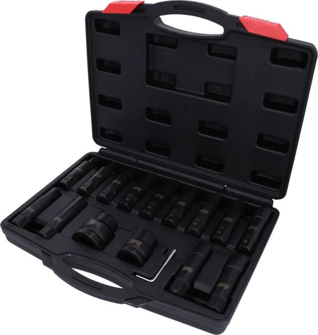 3/4" + 1" Kraft-Wechsel-Stecknuss- und Bitstecknuss-Satz, 16-teilig