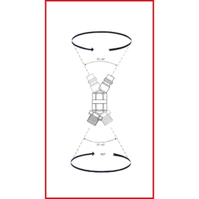 1/4'' Metall-Kugelgelenk-Stecknippel, 56mm