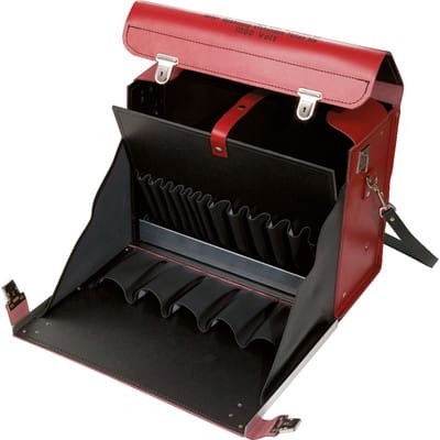 Werkzeugkoffer, leer, Leder