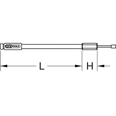 Hydraulik-Druckspindel, 13mm, G1/2"x14Gx410mm