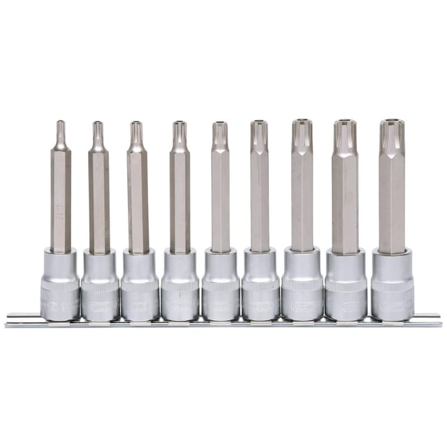 1/2" RIBE-Bit-Stecknuss-Satz, lang, 9-teilig