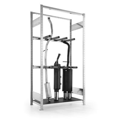 Abgasanlagenregal Grundf. 2000 x 1000 x 800mm verzinkt