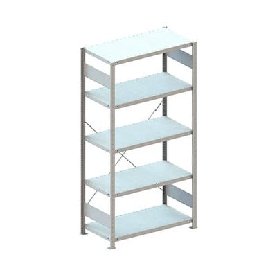 Grundregal CLIP 330 2000 x 1000 x 500 RAL 7035 kpl. mit 5 Böden