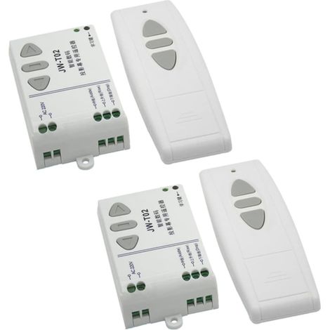 2x -t02 Ac 220 V Moteur Interrupteur De Télécommande Sans Interrupteur Commande À Distance Haut Vers Le Bas Arrêt Contrôleur De Moteur Tubulaire Inverse Tx Verrouillé