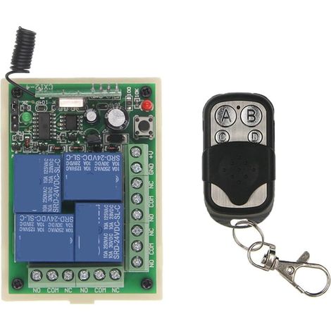 Kit D'Ouvre-portes Automatiques Commutateur De Télécommande Dc12v 24v 4ch Contrôleur Utilisé For Le Klaxon De Lampe De Tige De Poussée De Moteur Et D'Autres Équipements Pour Accessoires De Portail Cou