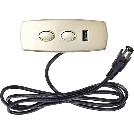 Sollbry Contrôleur Inclinable Pour Fauteuil Inclinable Électrique Ascenseur Électrique Canapé Chaise De Loisirs 2 Boutons Commande 1 Moteur (avec Chargeur Usb 5v 2a)