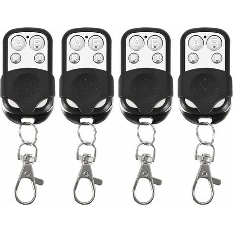 Ensemble De 4 Télécommandes Universelles Pour Porte De Garage Électrique 433 Mhz