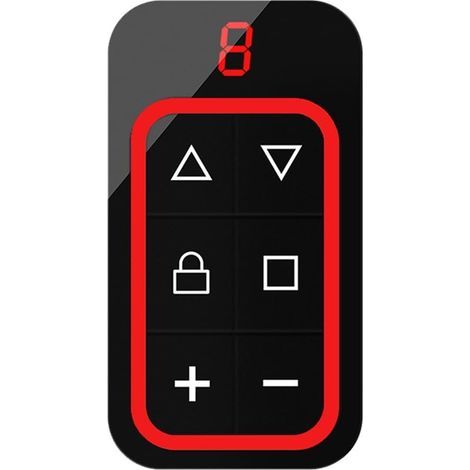 Duplicateur De Porte De Garage Multi-fréquences À 8 Canaux, Avec Copie Et Restauration De Code, Pour Fixe, Apprentissage Et Roulement Des Codes Pour Ouvre-porte (rouge)