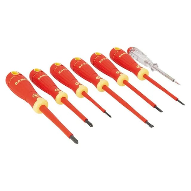 BahcoFit VDE Schraubendreher-Satz, 150 V bis 250 V Spannungsprüfer,7-teilig