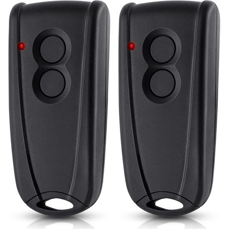 Télécommande Garage 433mhz Compatible Hormann Ecostar Et Tubauto, Lot De 2, Boîtier Métal Robuste Pour Portail Automatique