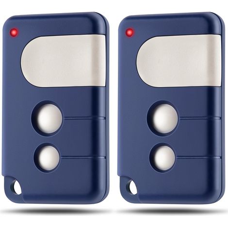 2 Télécommandes Garage 433,92mhz Compatible Motorlift Ml500 Ml700 Remplacement Clés Métal