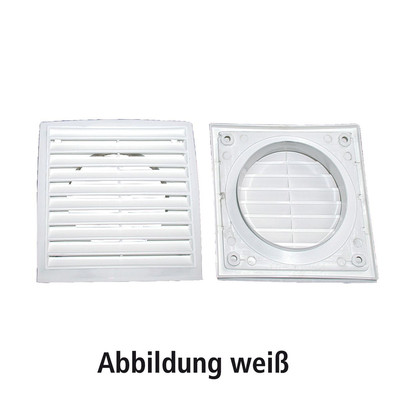 Außengitter mit Rundanschluss 100mm, braun