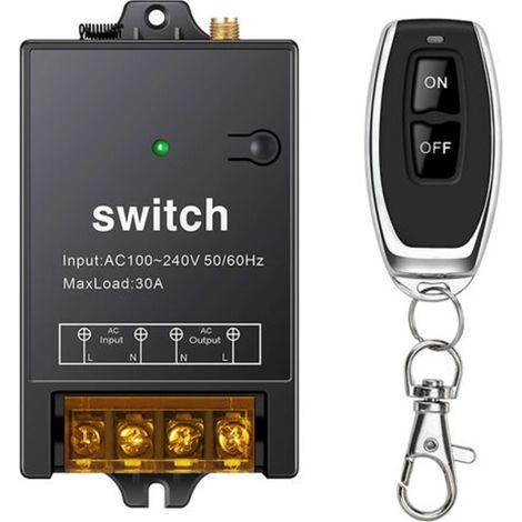 Télécommande Sans Fil 433mhz One Way, Interrupteur Intelligent Radio Noir, Compatible Motorisation Et Éclairage, Pack De 1, Usage Domestique