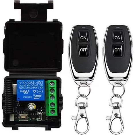 Interrupteur De Télécommande Sans Fil 433 Mhz, Relais Rf 12 V Pour Moteur De Porte De Garage Et Éclairage