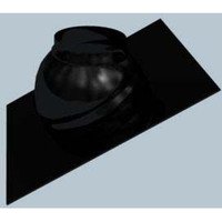 Uni-Dachpfanne Polyline LAS DN 80/125, 25-45°, Kunststoff, schwarz Bild 2
